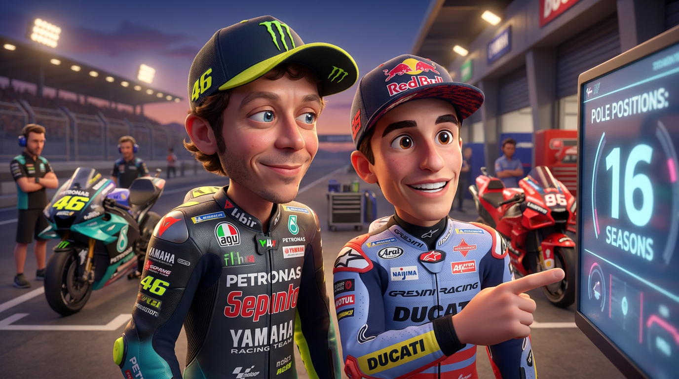 Rossi and Márquez share MotoGP’s defining pole record