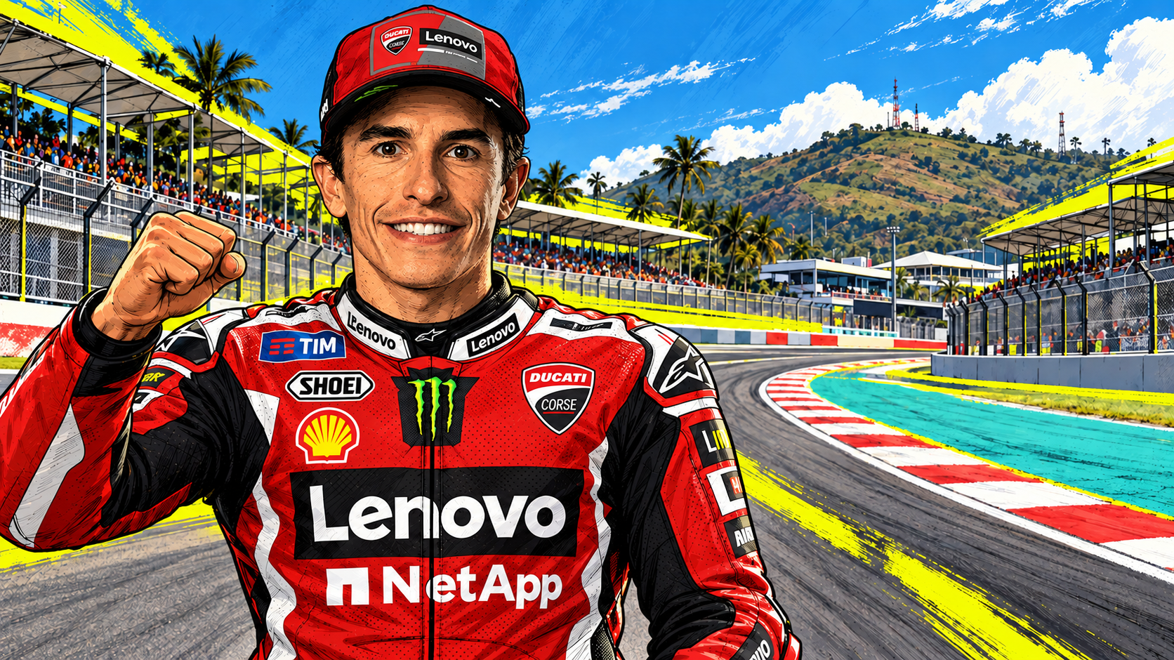 Márquez wins Mandalika Sprint as Martín loses race and championship lead