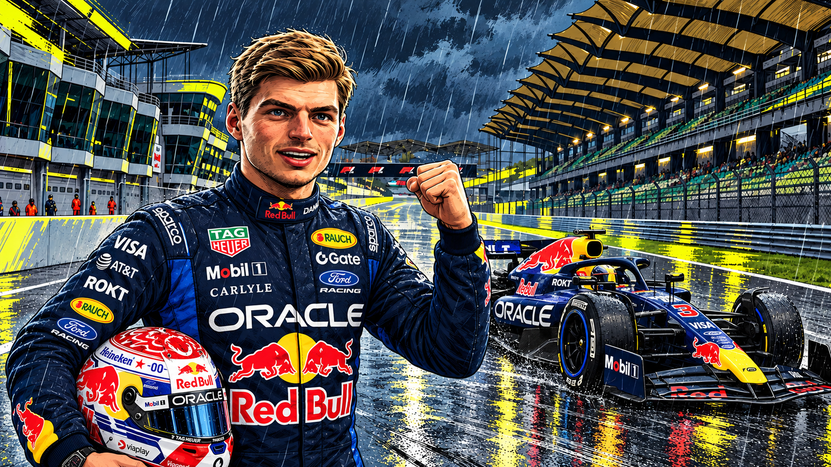 Verstappen wins rain delayed, software bug Bahrain GP in Malaysia