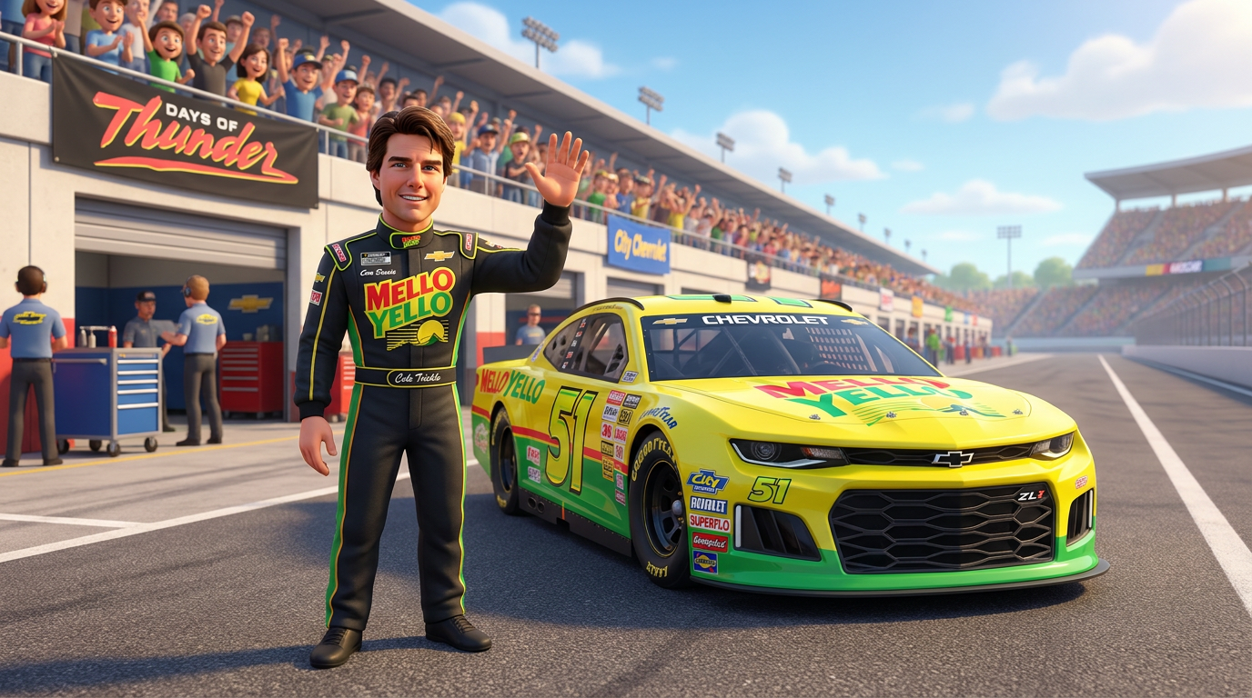 Tom Cruise gives NASCAR its F1 movie moment