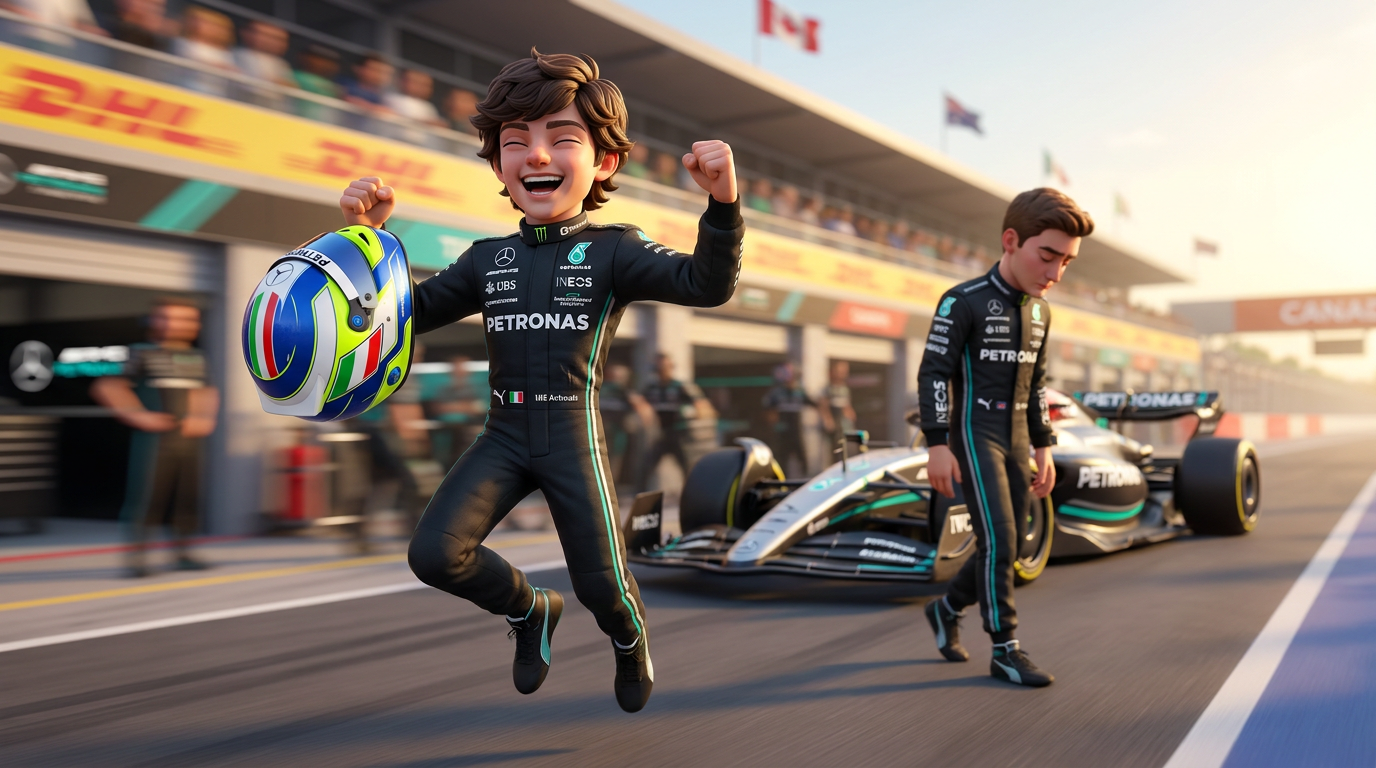 Kimi Antonelli wins Canadian GP as Russell retires