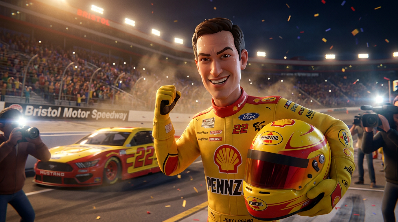 Logano crashes Larson-Hamlin duel with Bristol breakthrough