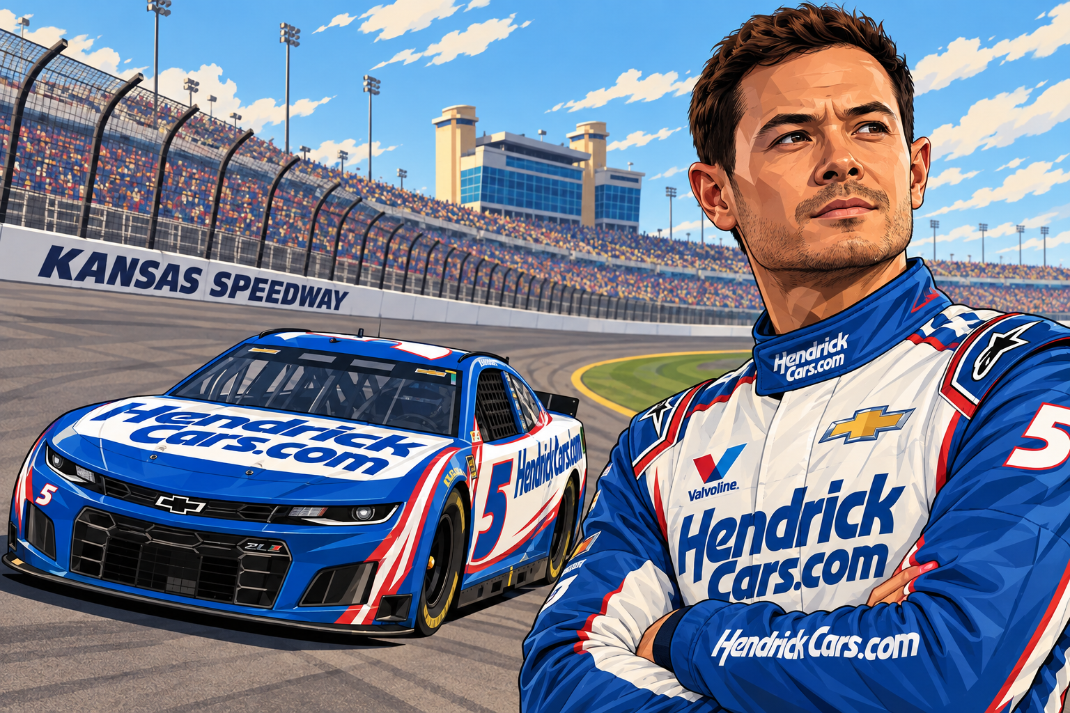Larson’s Kansas data shows a championship car evolving