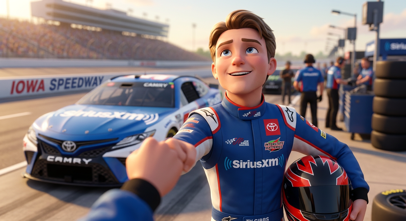 Ty Gibbs holds off Bell for Iowa NASCAR win
