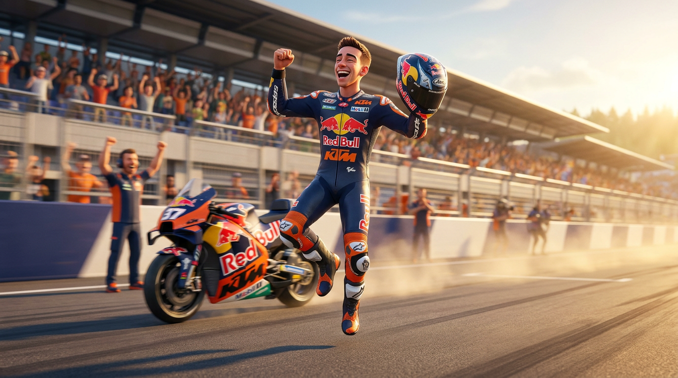 Acosta claims maiden MotoGP win at KTM home race