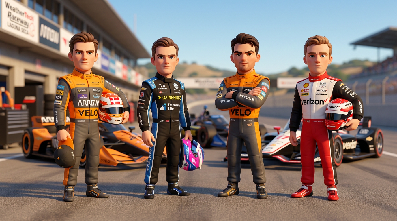 IndyCar’s runner-up fight erupts into four-way finale