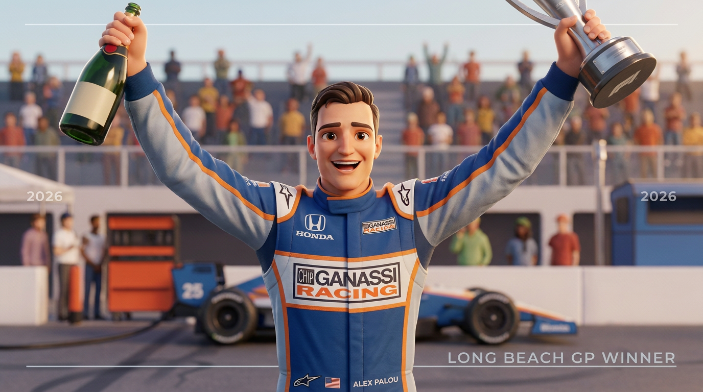 Alex Palou seizes Long Beach win on pit road
