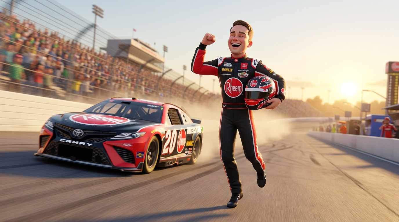 Christopher Bell wins Southern 500 with late Larson pass