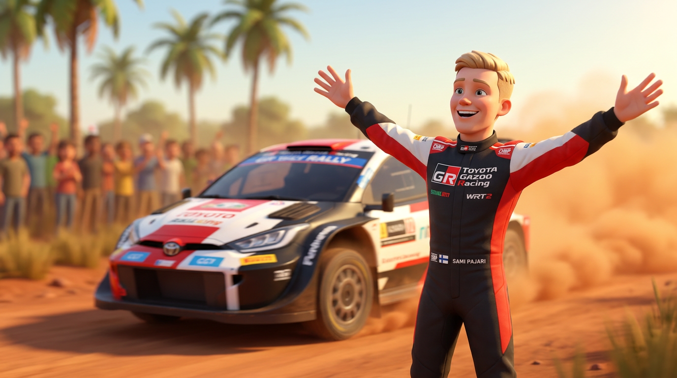 Sami Pajari wins punishing Rally Paraguay for WRC hat trick